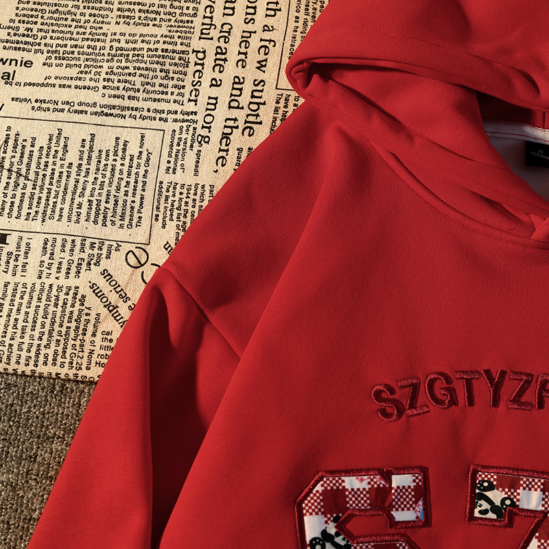 Autumn and winter hooded hoodie thermal tops for women