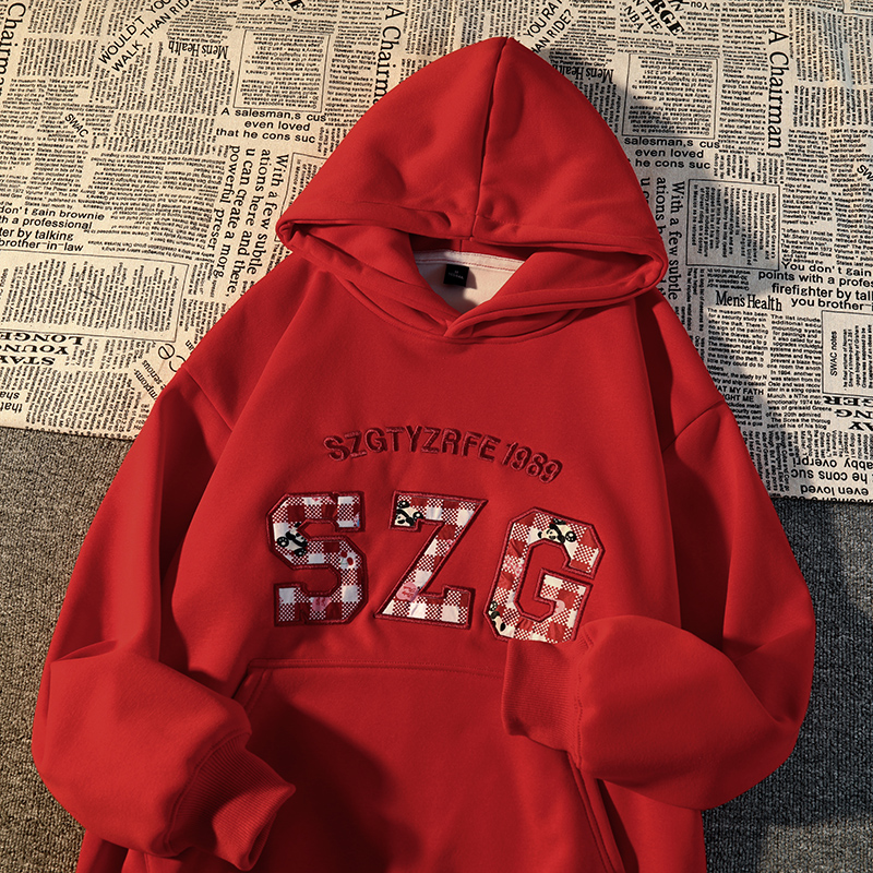 Autumn and winter hooded hoodie thermal tops for women
