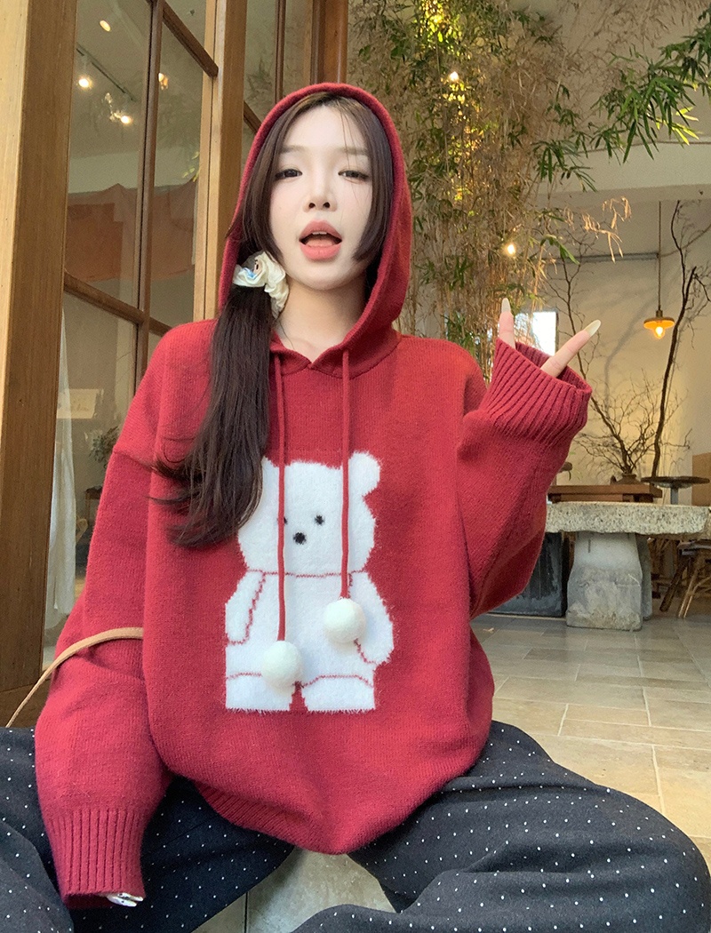 Long sleeve sweater cartoon tops for women