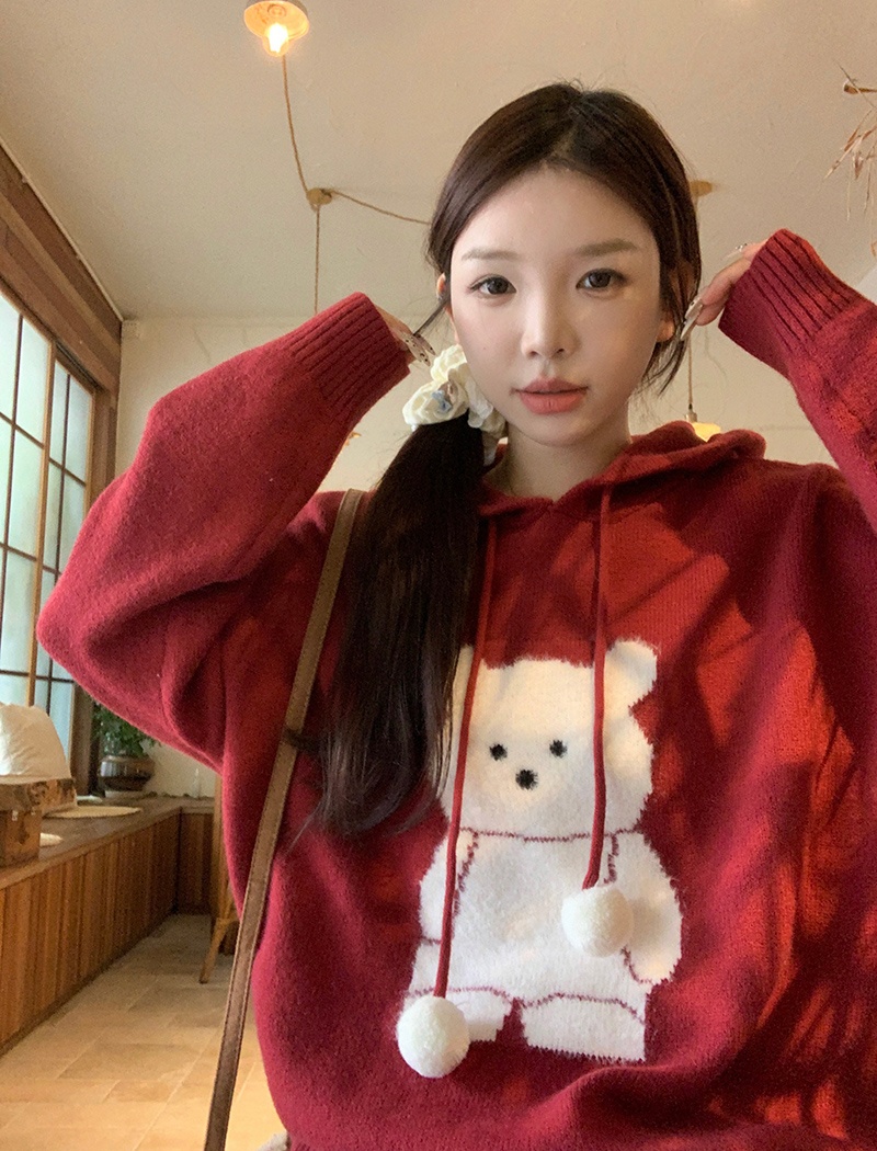 Long sleeve sweater cartoon tops for women