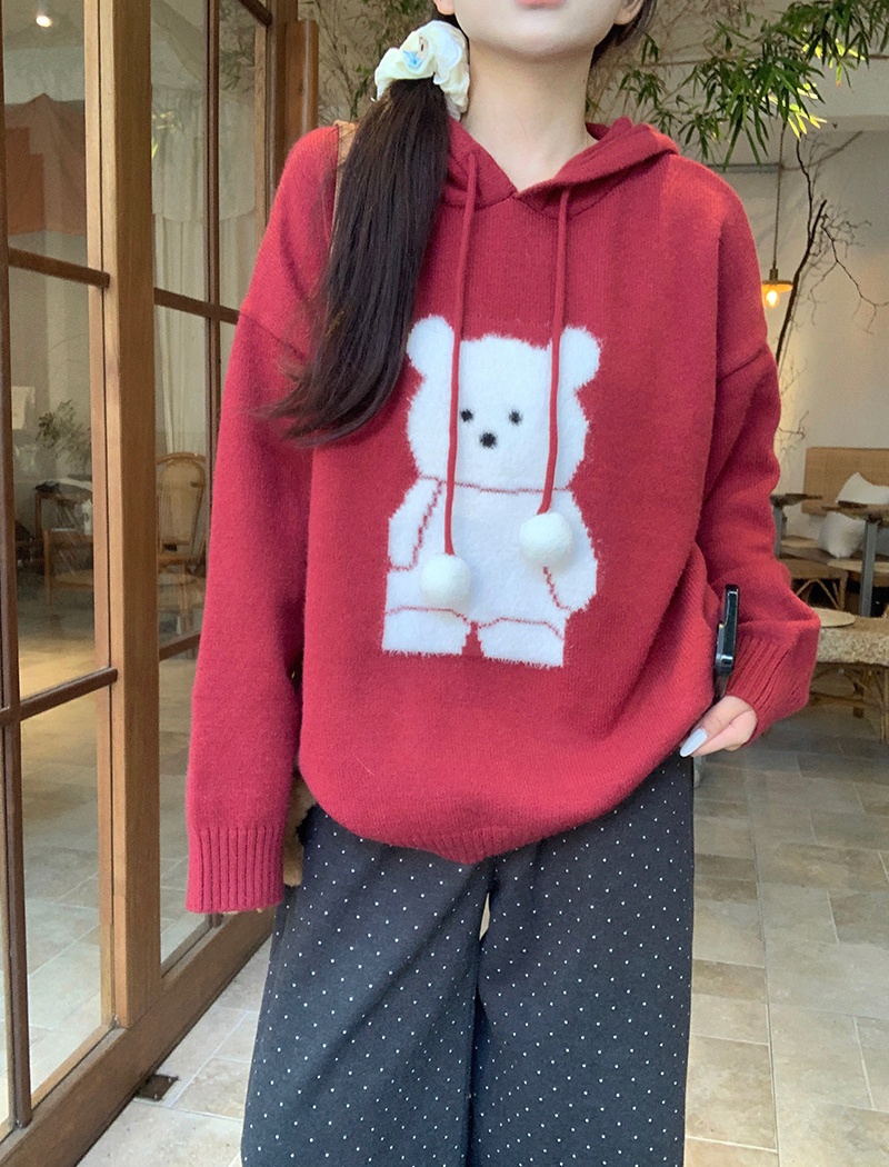 Long sleeve sweater cartoon tops for women