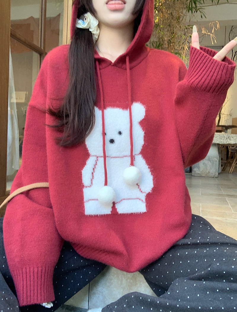 Long sleeve sweater cartoon tops for women