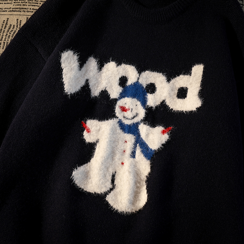 Autumn and winter sweater cartoon tops for women