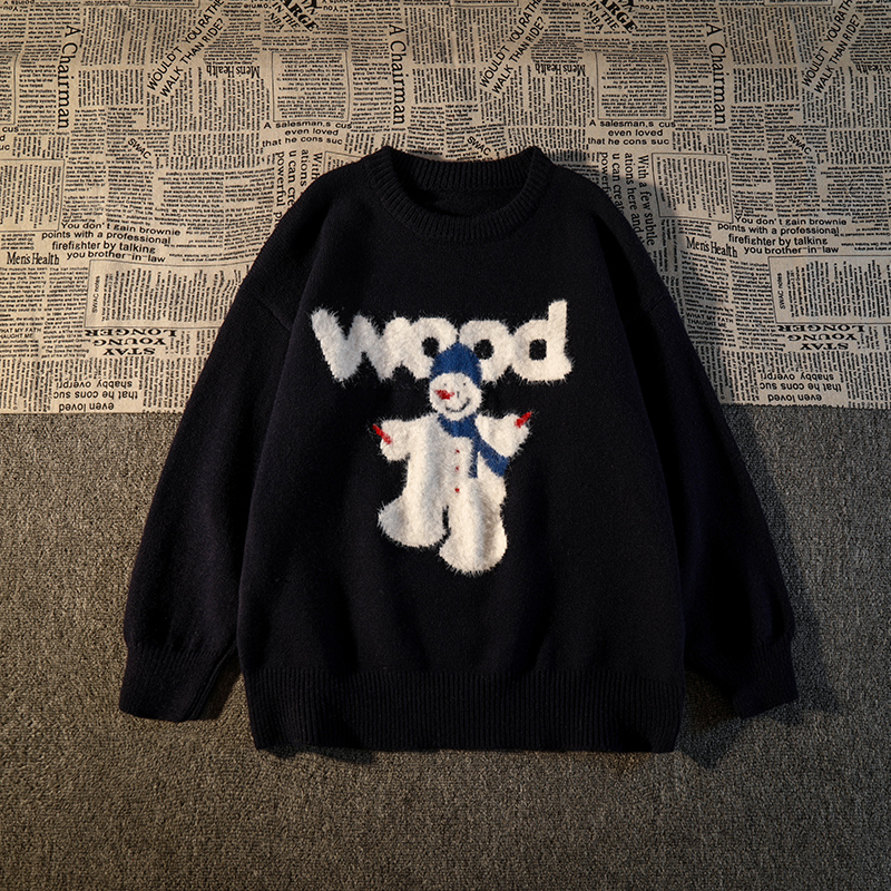 Autumn and winter sweater cartoon tops for women