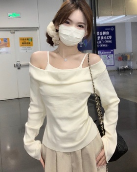 Autumn and winter slim bottoming tops thermal sling sweater