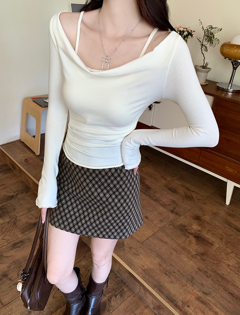 Sling short sweater slim autumn and winter tops