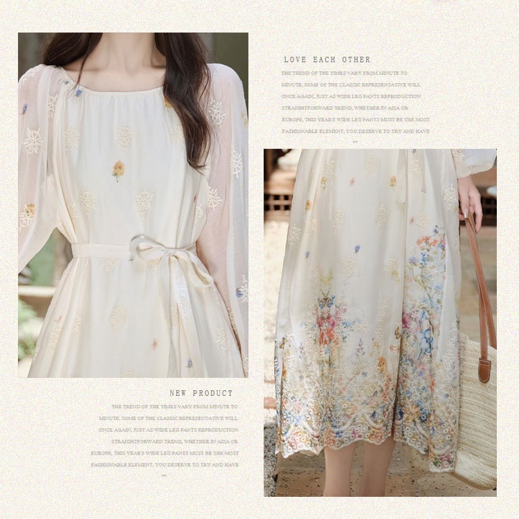 Beautiful loose long dress Casual sunscreen dress for women