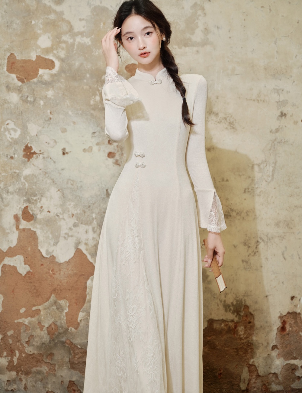 Chinese style cheongsam light dress