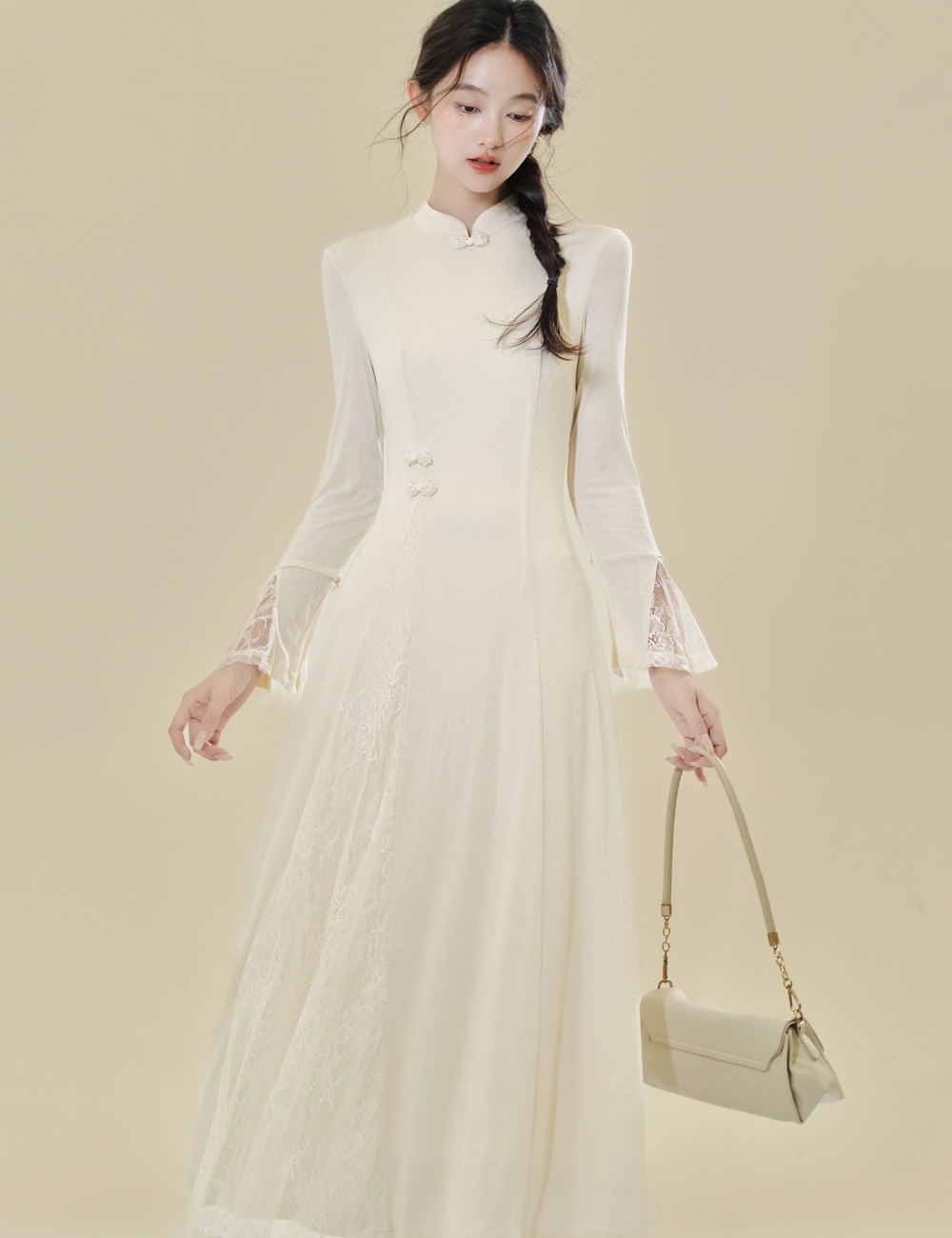 Chinese style cheongsam light dress