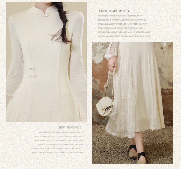 Chinese style cheongsam light dress