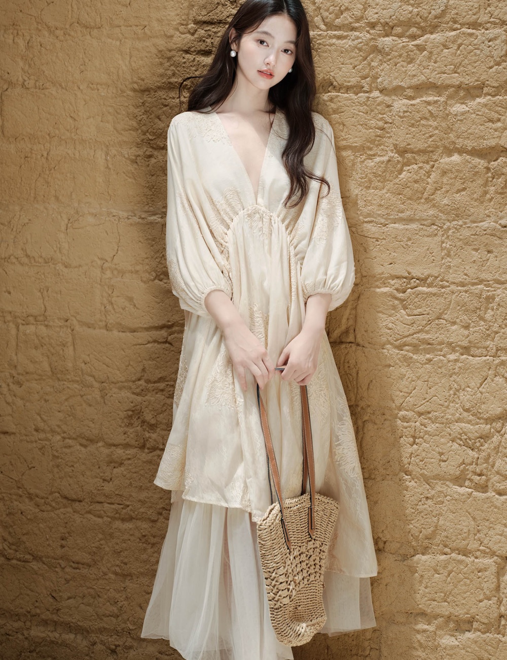 Frenum France style pinched waist dress