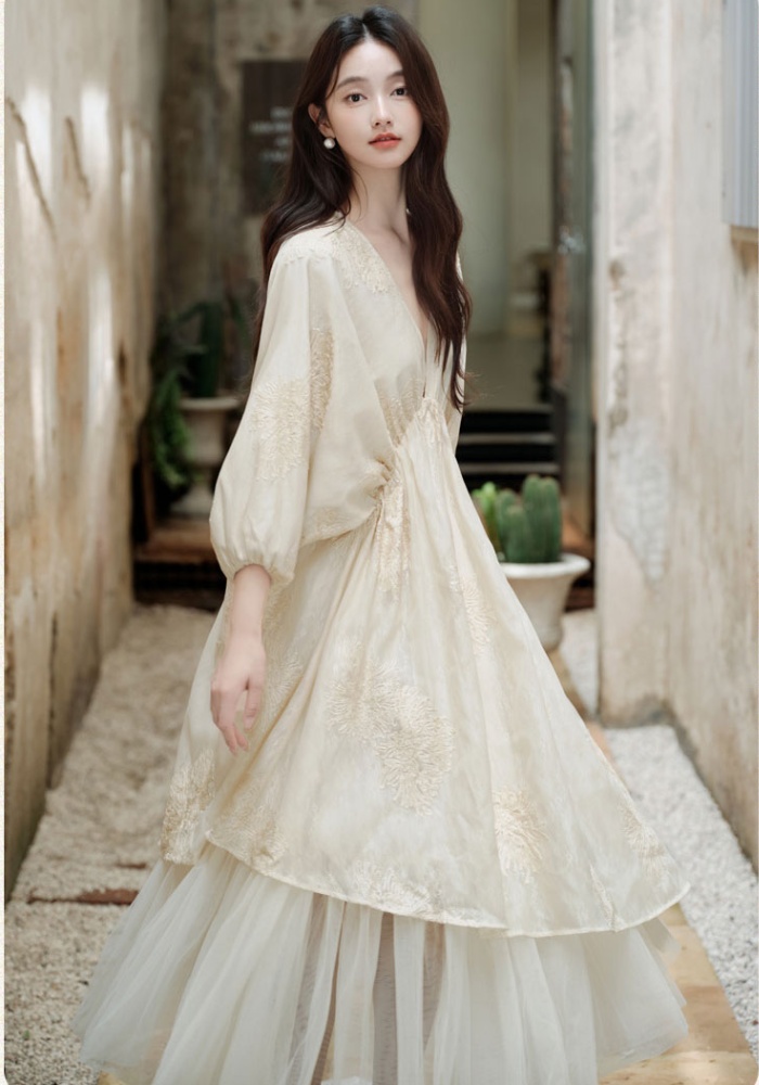 Frenum France style pinched waist dress