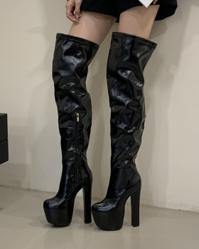 Side zipper women's boots platform for women