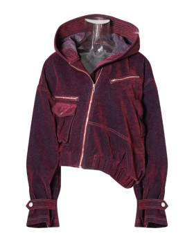 Denim asymmetry coat spring and autumn jacket for women
