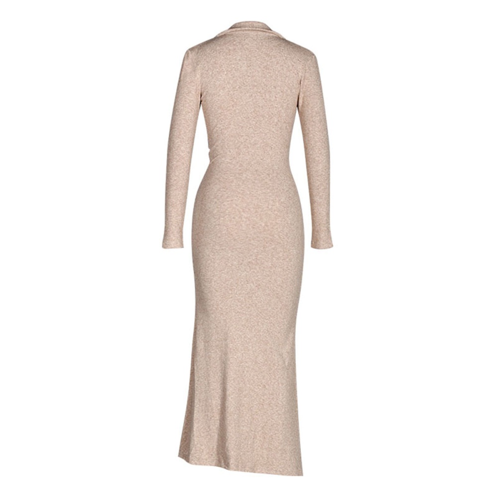 France style bandage long dress knitted bow dress