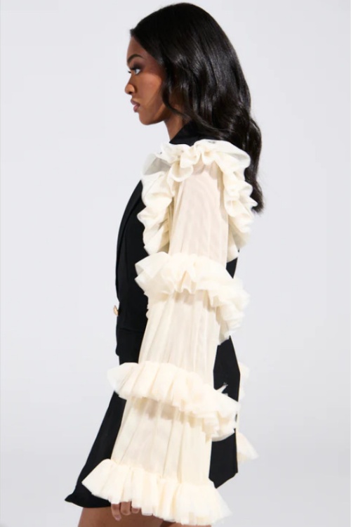 Niche long autumn coat stereoscopic slim dress for women