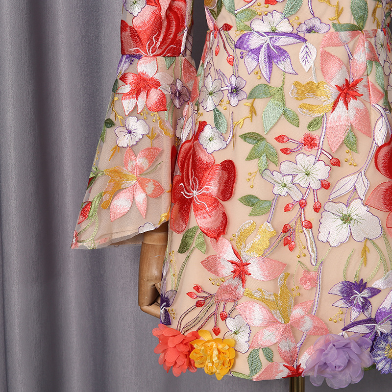 Autumn formal dress horizontal collar dress