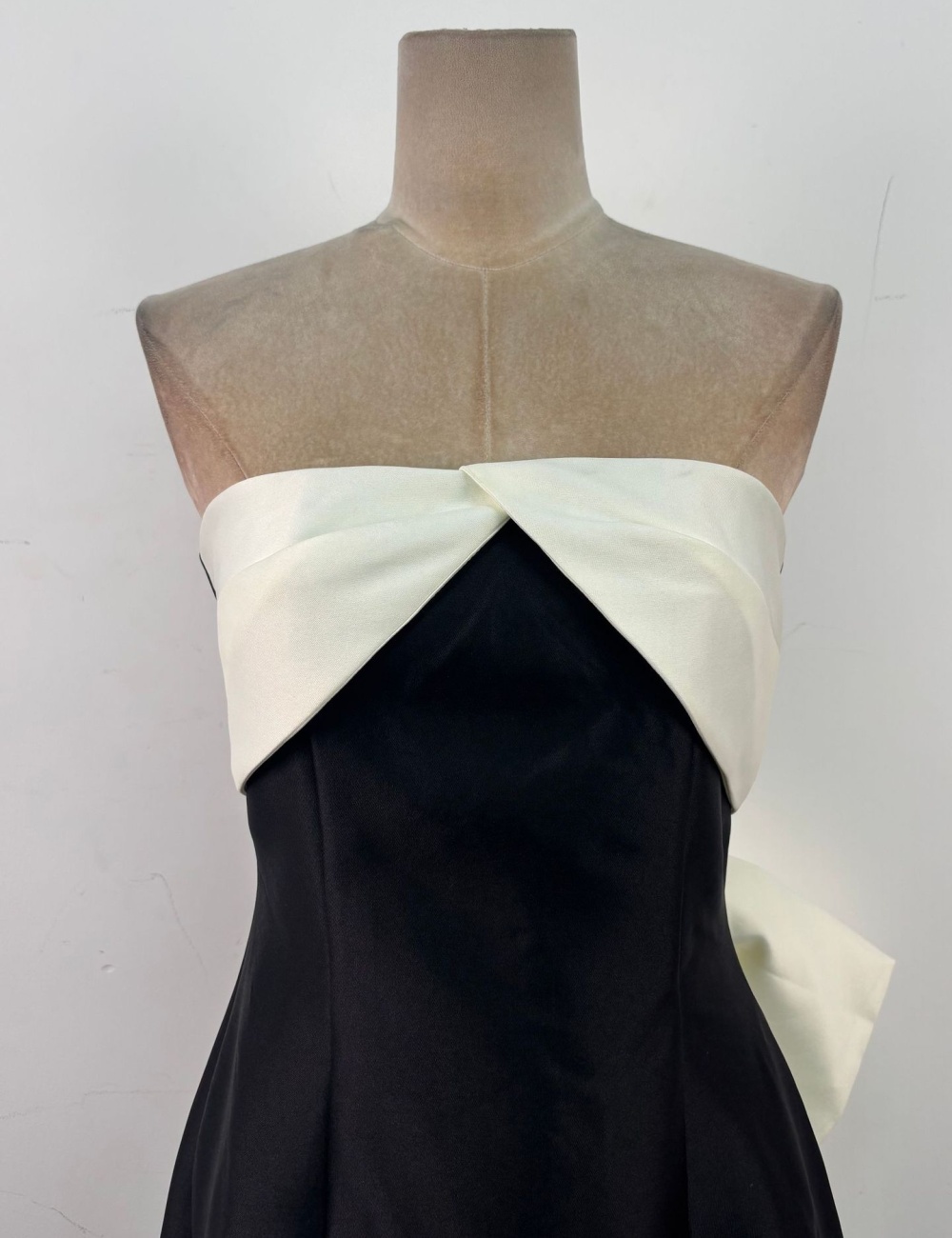 Mixed colors temperament dress pinched waist formal dress