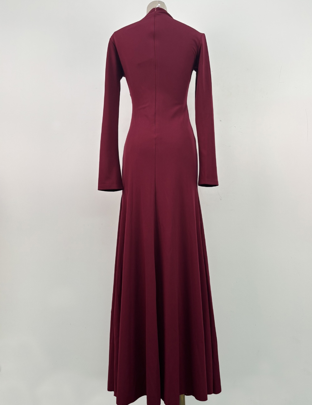 Temperament fold slim dress niche flowers long dress