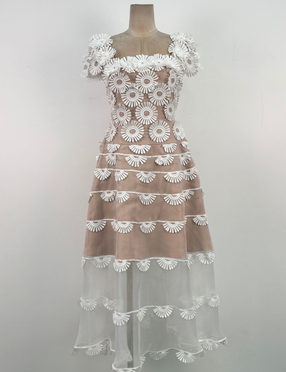Stereoscopic temperament long dress chiffon dress