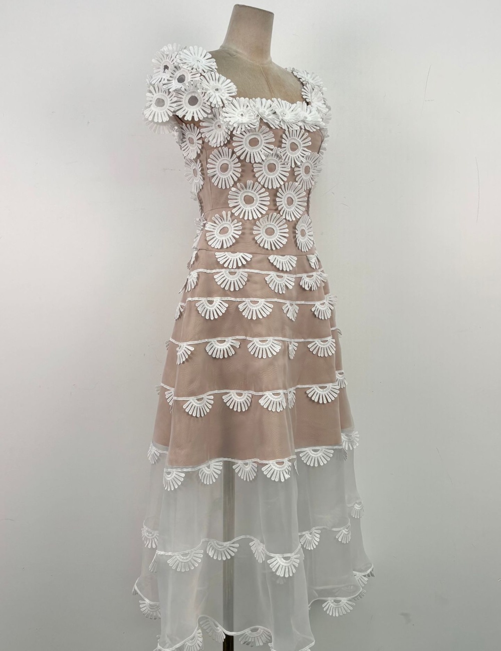 Stereoscopic temperament long dress chiffon dress