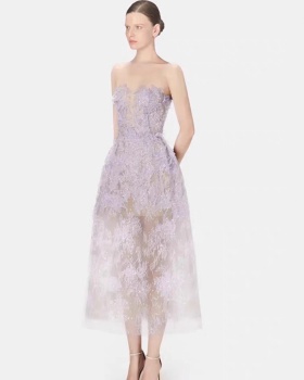 Temperament dress light luxury long dress