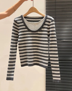 Splice bottoming shirt autumn and winter tops for women