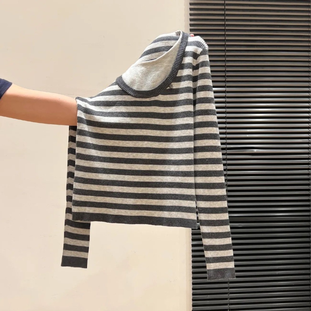 Splice bottoming shirt autumn and winter tops for women