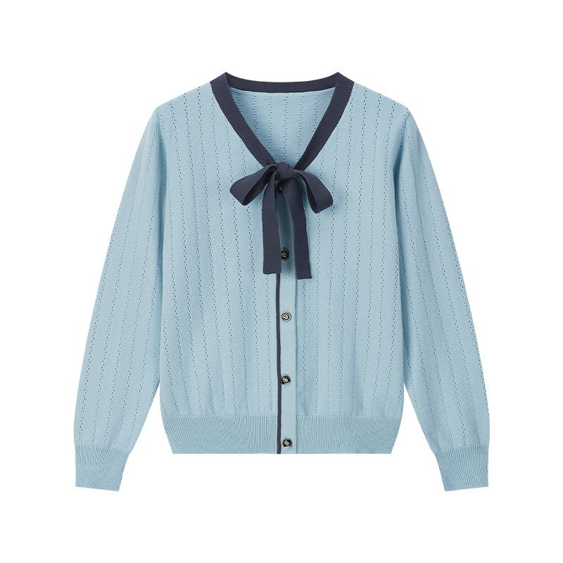 Knitted slim cardigan temperament sweater for women