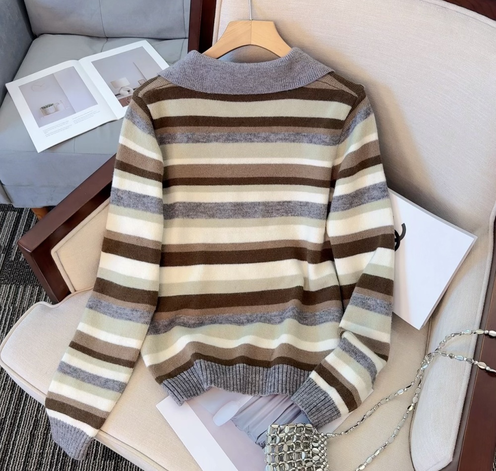 Show young large yard sweater stripe tops for women