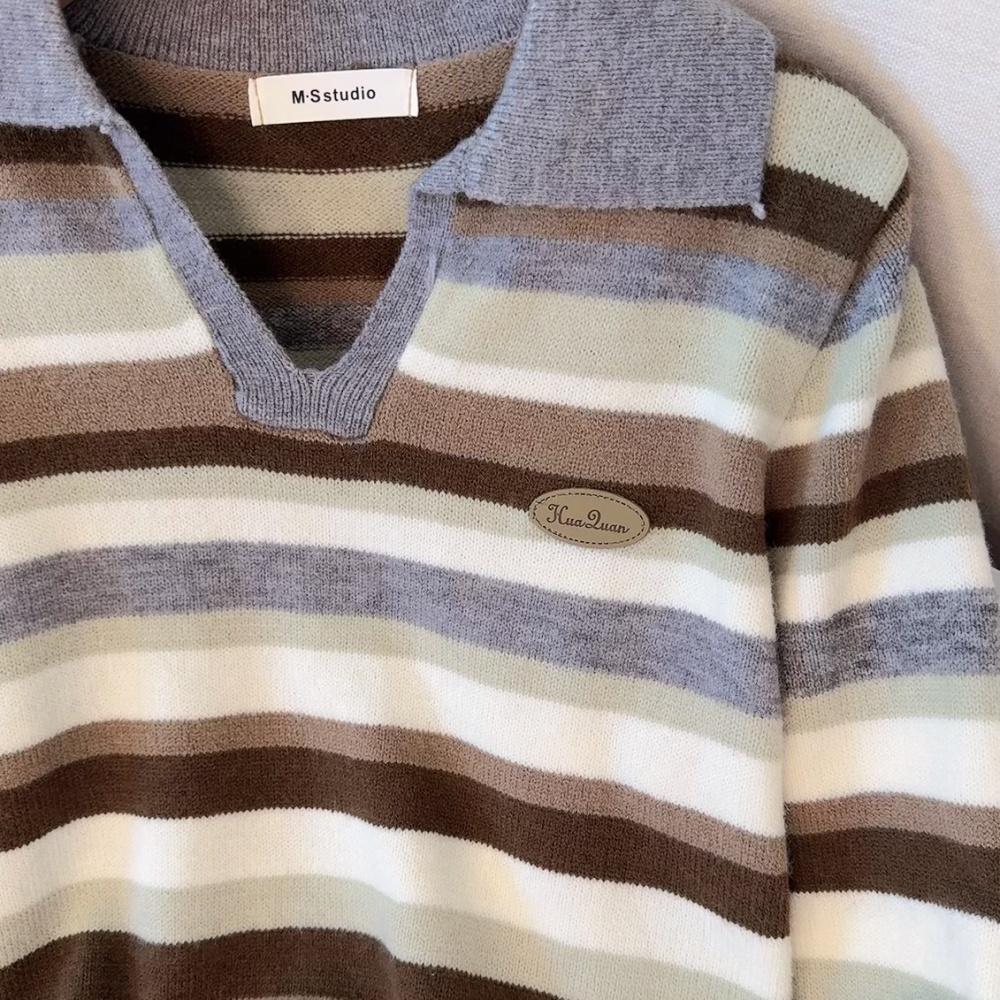 Show young large yard sweater stripe tops for women