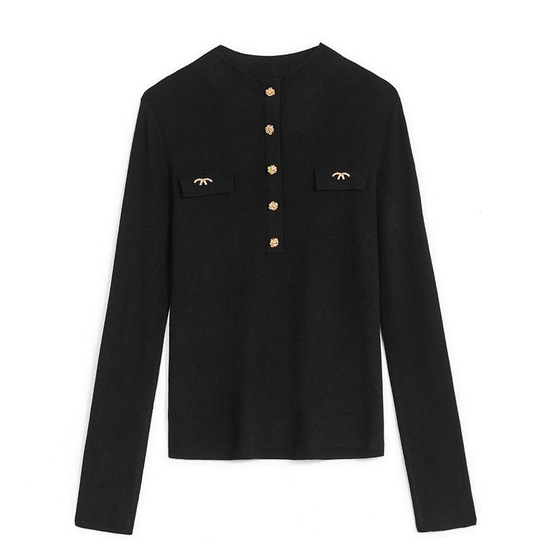 Long sleeve bottoming shirt slim tops for women