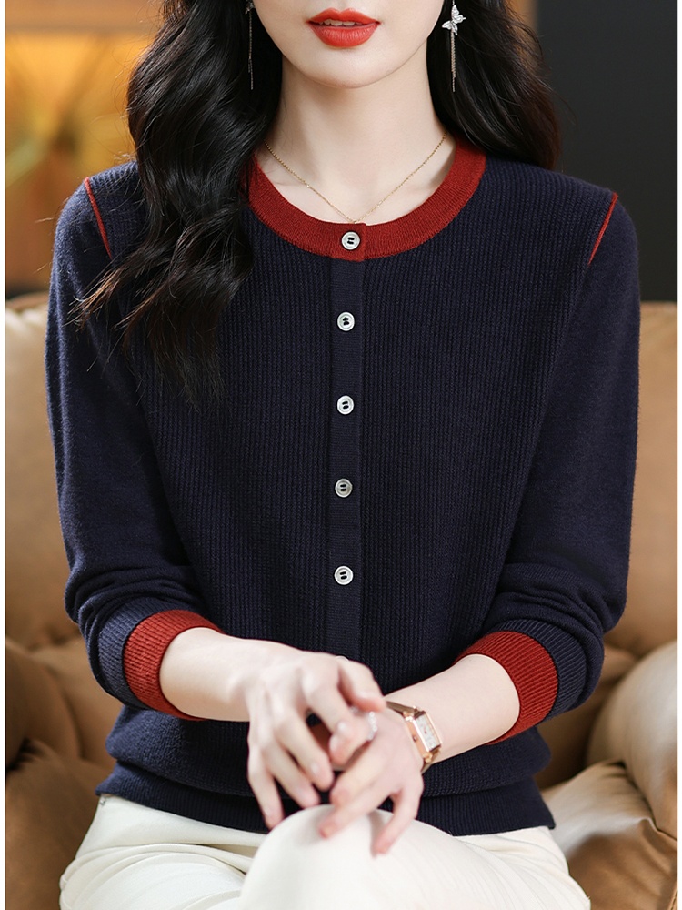 Round neck bottoming shirt shirts for women