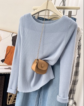 Inside the ride autumn and winter knitted sweater niche slim tops