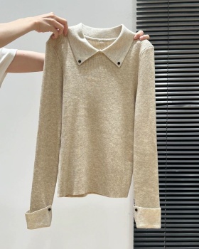 Slim sweater bottoming tops for women