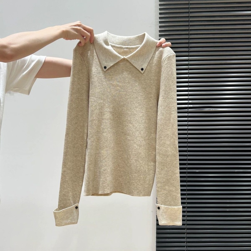 Slim sweater bottoming tops for women