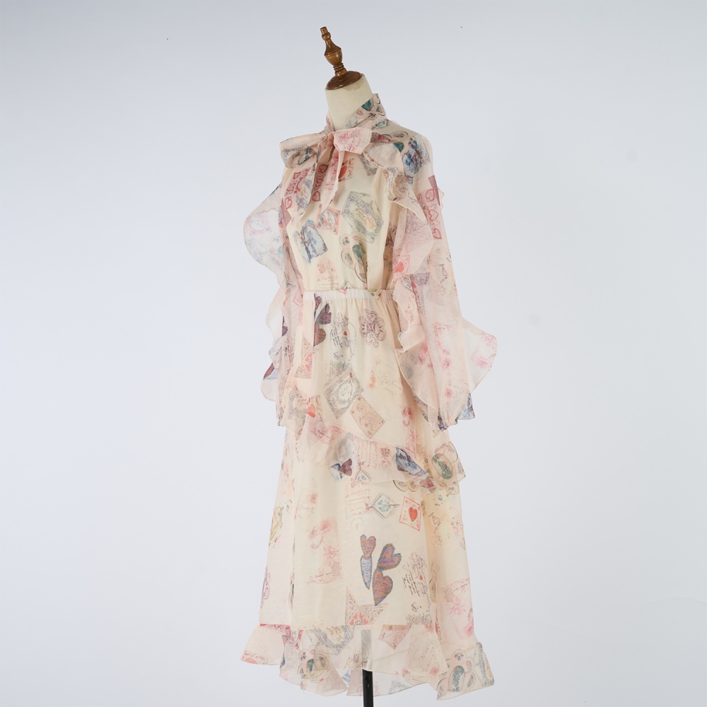 Asymmetry elegant style tops autumn skirt a set