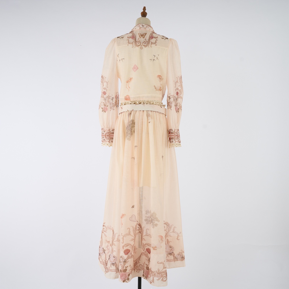 Pinched waist business suit long skirt a set for women