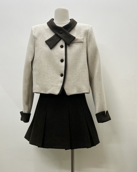 Clip cotton skirt European style coat 2pcs set