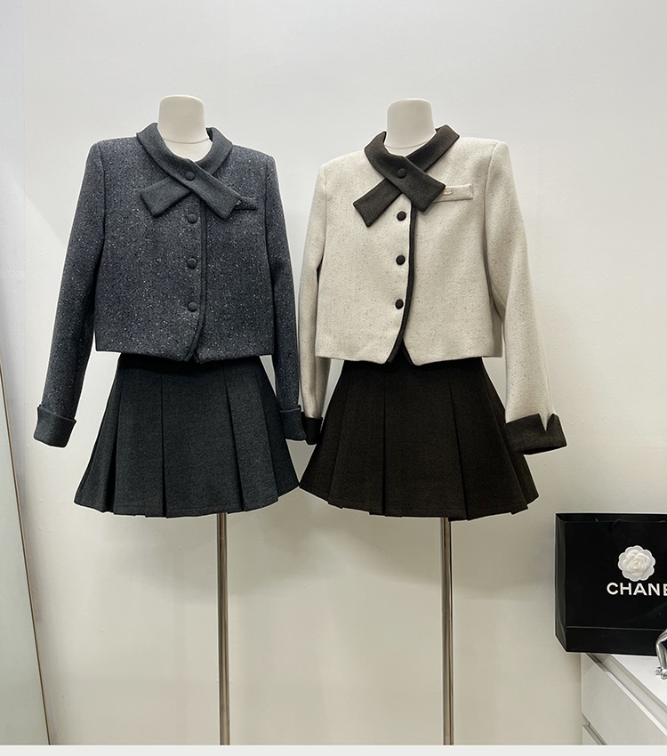 Clip cotton skirt European style coat 2pcs set