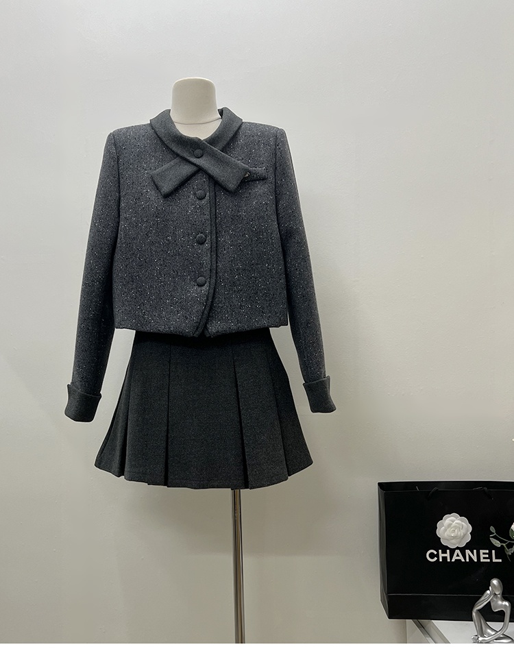 Clip cotton skirt European style coat 2pcs set