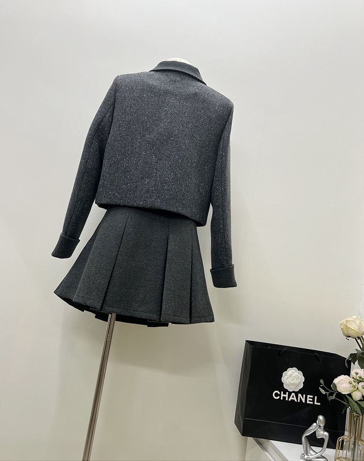 Clip cotton skirt European style coat 2pcs set