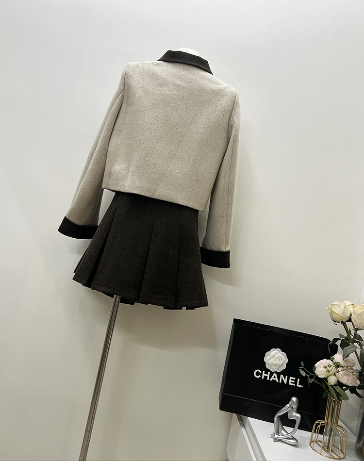 Clip cotton skirt European style coat 2pcs set