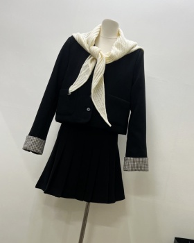 Korean style short skirt clip cotton shawl 3pcs set