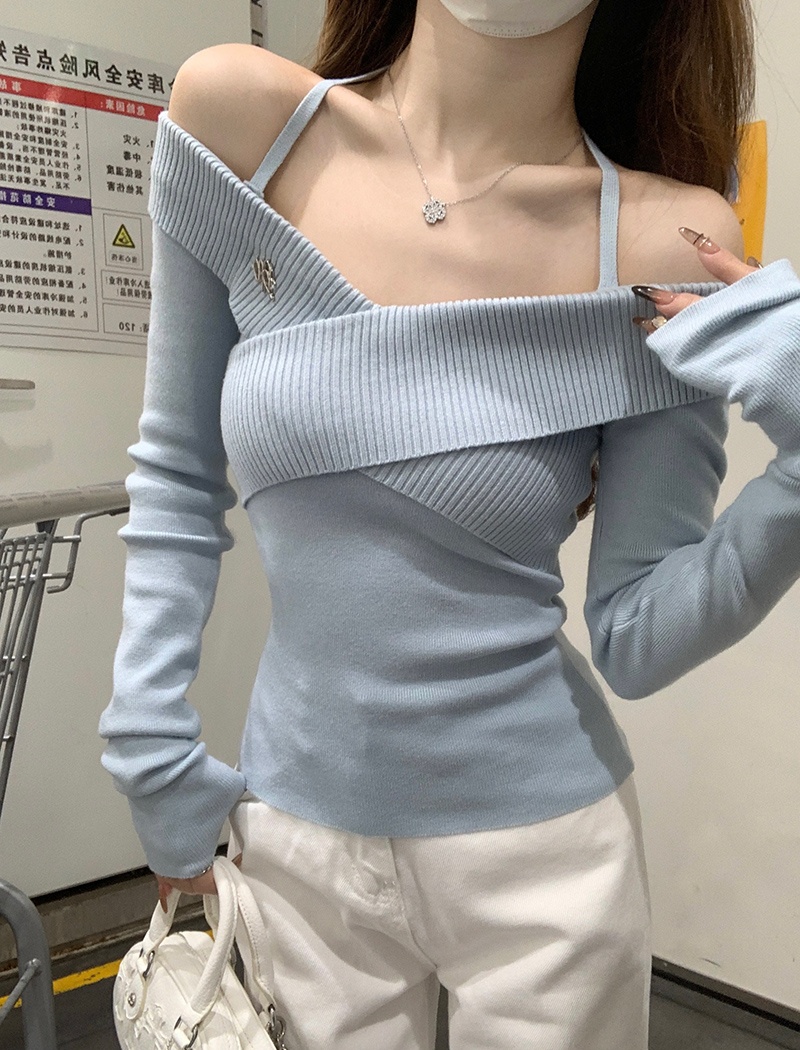 Bottoming tops V-neck sweater for women