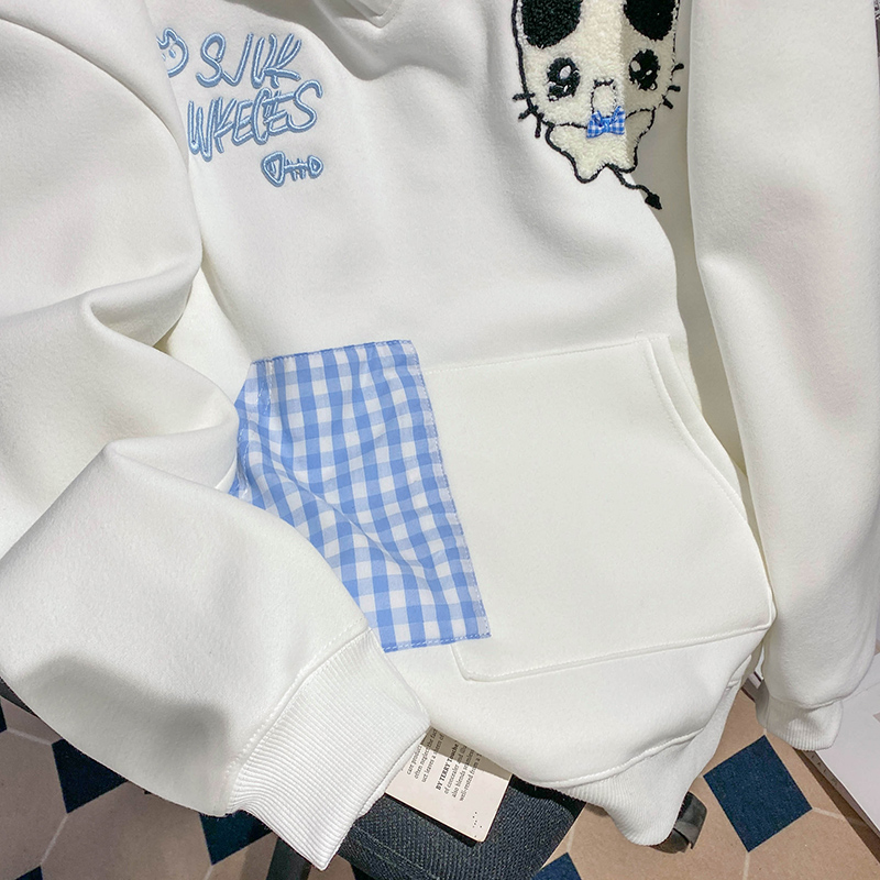 Hooded large yard tops loose T-shirt for women