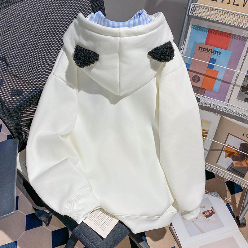 Hooded large yard tops loose T-shirt for women