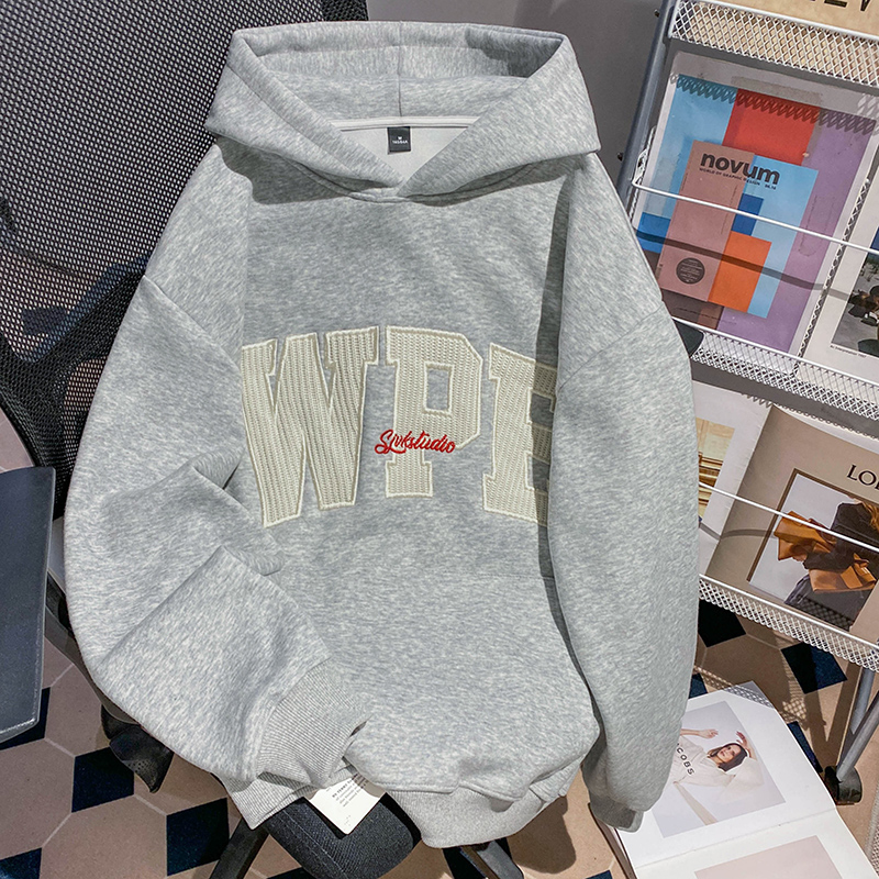 Pure cotton cotton hoodie long sleeve T-shirt for women