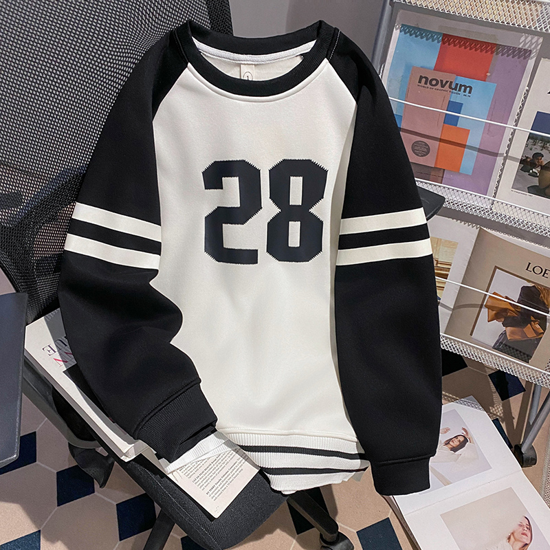 Thermal raglan sleeve hoodie pure cotton tops