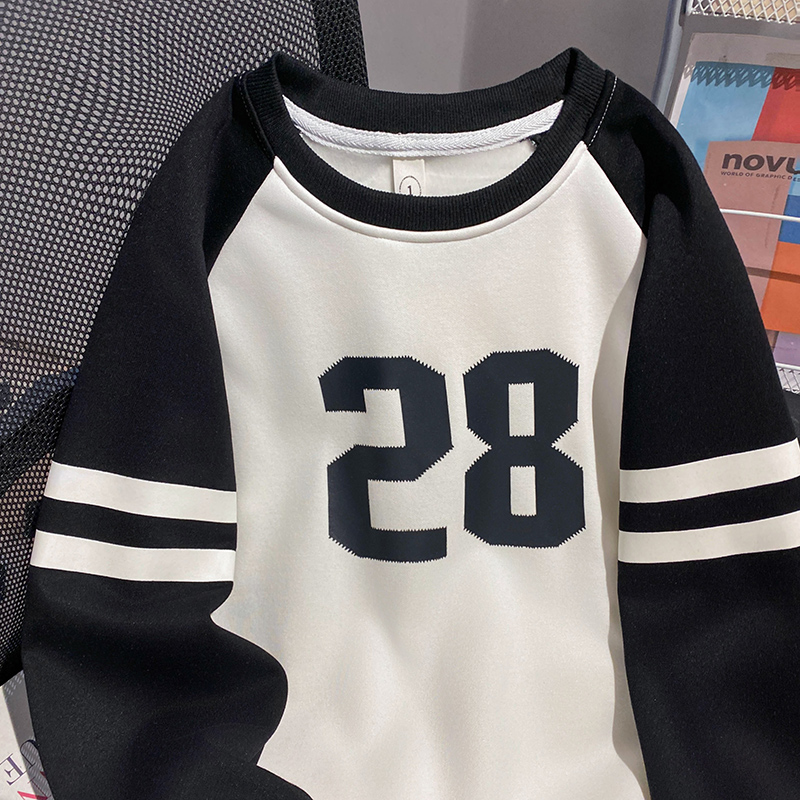 Thermal raglan sleeve hoodie pure cotton tops